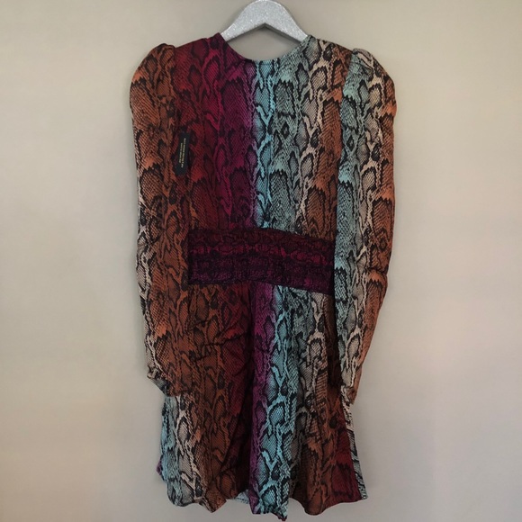 AFRM Snake Ombré Violaine Long Sleeve Dress - Picture 2 of 12